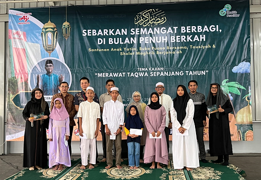  PT AJINOMOTO INDONESIA memberikan santunan kepada 600 anak yatim piatu.  (Foto: Dok. Istimewa)