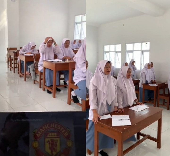 Viral! Guru Ini Ajak Muridnya Nyanyi Bareng Lagu Glory-Glory Man United, Netizen: GGMU Pak Guru
