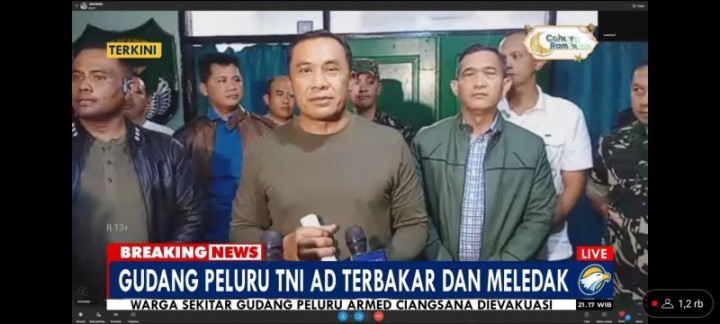 Bukan Korsleting Listrik, Ledakan di Gudang Amunisi Armed Diduga karena Gesekan Material