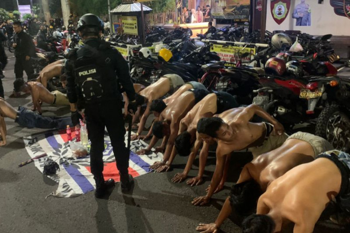 19 Anggota Geng Motor di Semarang Dibungkus Polisi