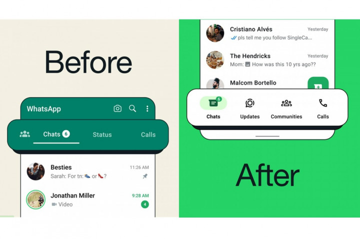 WhatsApp Hadirkan Bar Navigasi di Bawah Layar Aplikasi versi Android