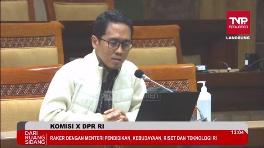 Kepala Badan Standar Kurikulum dan Asesmen Pendidikan (BSKAP) Kemendikbudristek, Anindito Aditomo. Komisi X DPR RI 