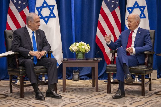 Presiden Amerika Serikat (AS) Joe Biden dan PM Benjamin Netanyahu. Foto: AFP