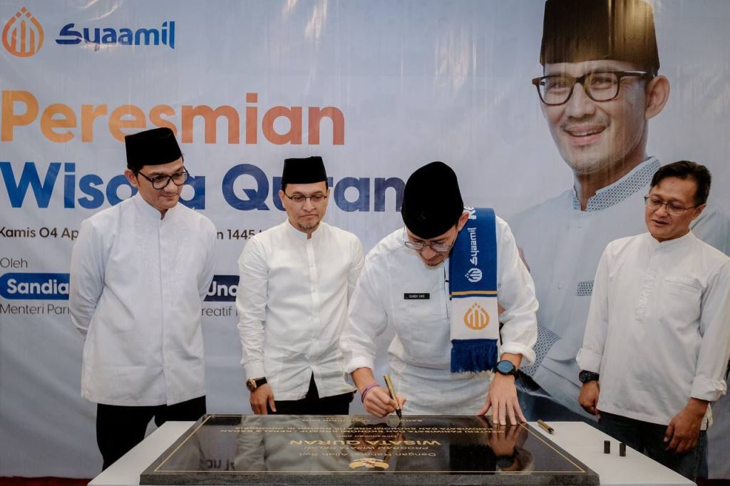 Menparekraf Sandiaga Salahuddin Uno  meresmikan wisata religi bertajuk 'Wisata Qur’an'. Dok. Kemenparekraf