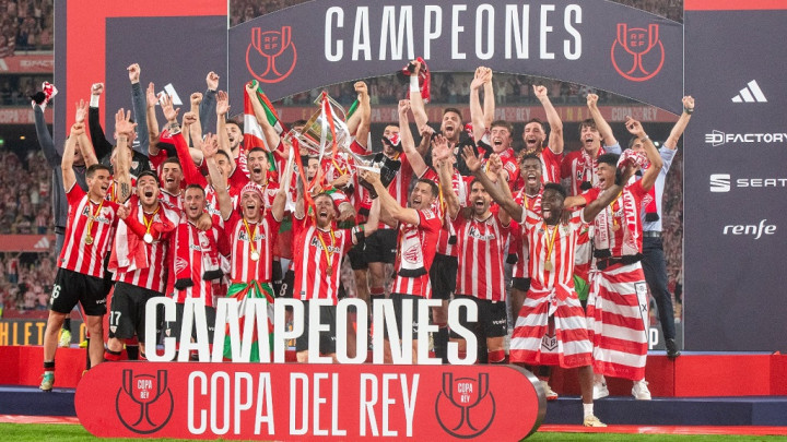 Athletic Bilbao Angkat Trofi Copa del Rey