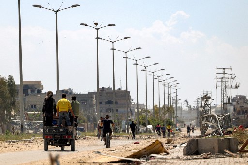 Warga Gaza berpeluang merayakan Idulfitri secara damai. (AFP)