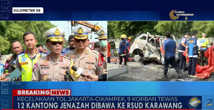12 Kantong Jenazah Korban Kecelakaan KM 58 Tol Japek Dibawa ke RSUD Karawang