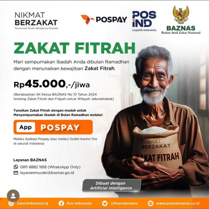 Ziswaf Makin Mudah di Hari Raya Idulfitri dengan Layanan Peduli dan Berbagi dari PosIND