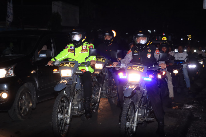 Polisi Kerahkan Personel Amankan Malam Takbiran Idulftri di Malang