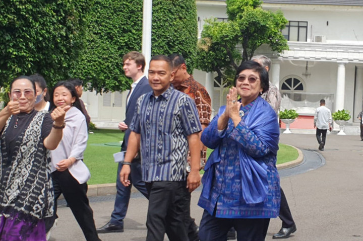 Sejumlah Menteri Hadiri Open House di Istana Kepresidenan