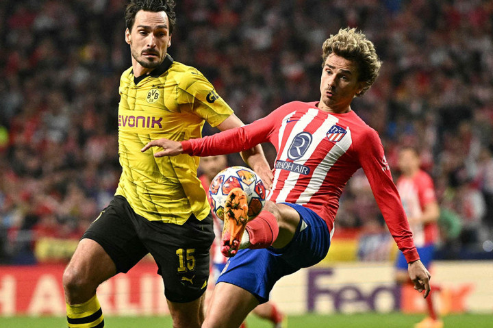 Atletico Menang Tipis 2-1 atas Dortmund