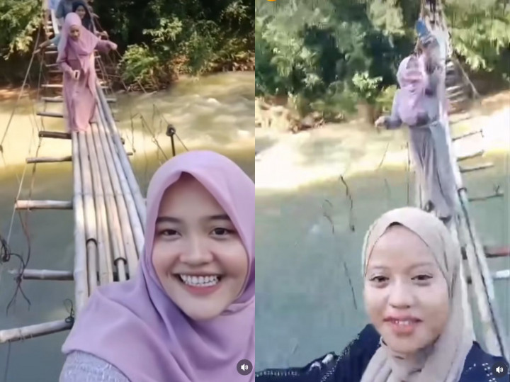 Viral Jembatan Gantung di Lebak Banten Putus, 15 Orang Jatuh ke Sungai