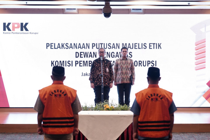 2 Pegawai KPK Tersangka Pungli Bacakan Permintaan Maaf di Kantor Dewas