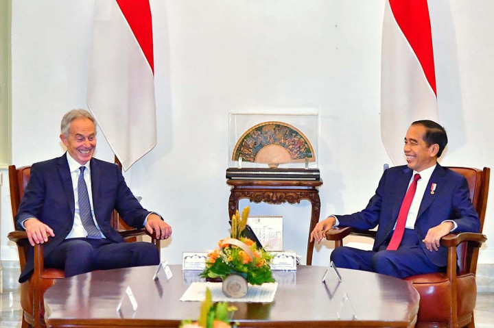 Bertemu Tony Blair, Jokowi Bahas Investasi Energi dan Percepatan Transformasi Digital