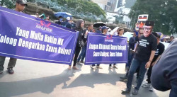 Unjuk rasa menuntut MK adil menyidangkan sengketa pemilu/Istimewa