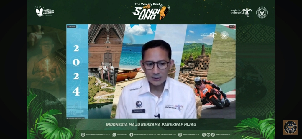 Menteri Pariwisata dan Ekonomi Kreatif (Menparekraf) Sandiaga Salahuddin Uno. Dok. Aulia/Medcom