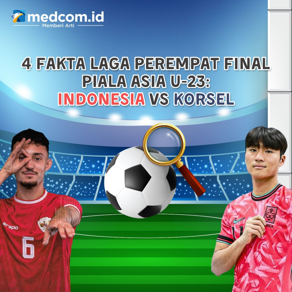 4 Fakta Laga Perempat Final Piala Asia U-23: Indonesia vs Korsel