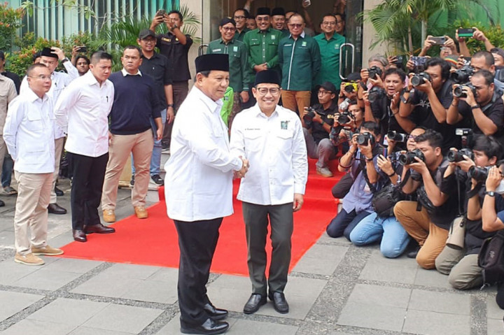 Momen Prabowo Temui Cak Imin di DPP PKB
