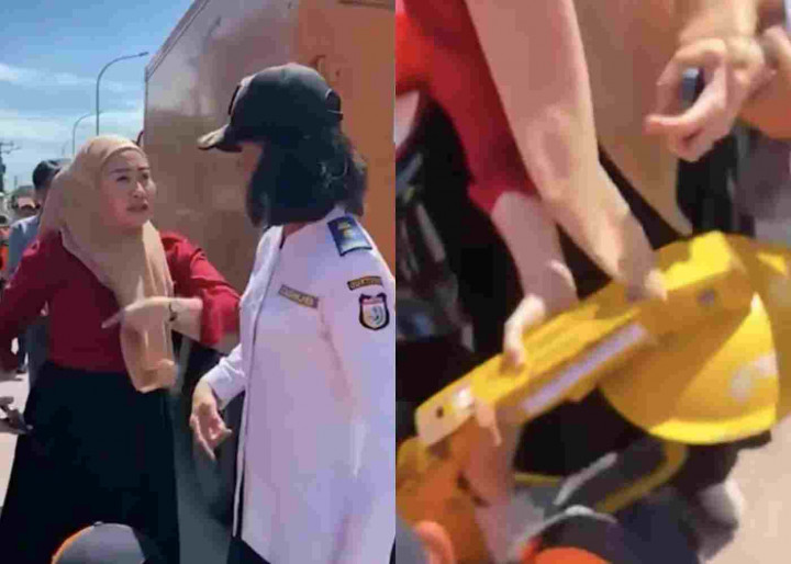Viral, Perempuan di Makassar Ngamuk Mobilnya Digembok karena Parkir Sembarangan