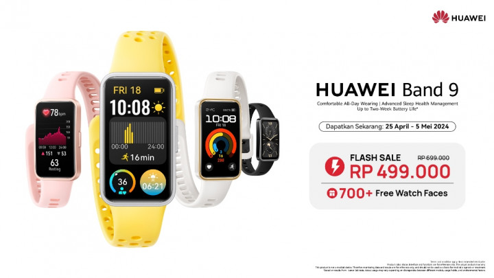 Bisa Dibeli Mulai Hari Ini! HUAWEI Band 9, Smartband Andal Bantu Jaga Kualitas Tidur Terbaik