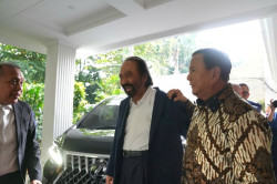 Pertemuan Ketua Umum Partai NasDem Surya Paloh dengan Prabowo Subianto. Medcom.id/Theo