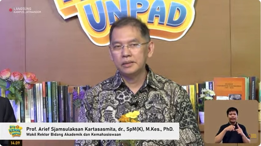 Wakil Rektor Bidang Akademik dan Kemahasiswaan Unpad, Arief Sjamsulaksan Kartasasmita. DOK YouTube Unpad