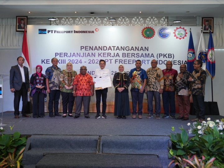 Teken Kesepakatan PKB dengan Pekerja, Menaker: Freeport Contoh bagi Perusahaan Lain