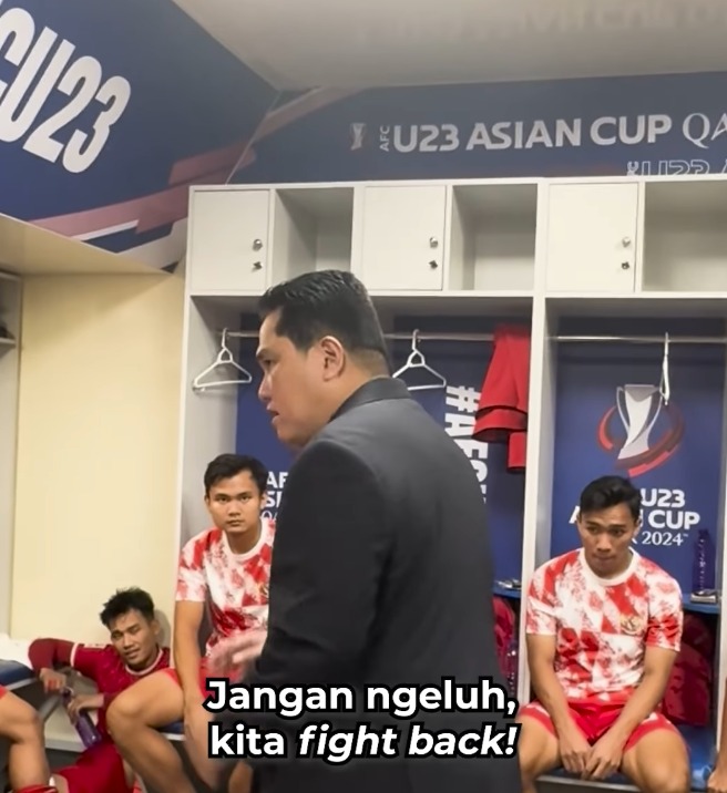 Pesan Erick Thohir ke Pemain Timnas U-23 di Ruang Ganti usai Dikalahkan Uzbekistan