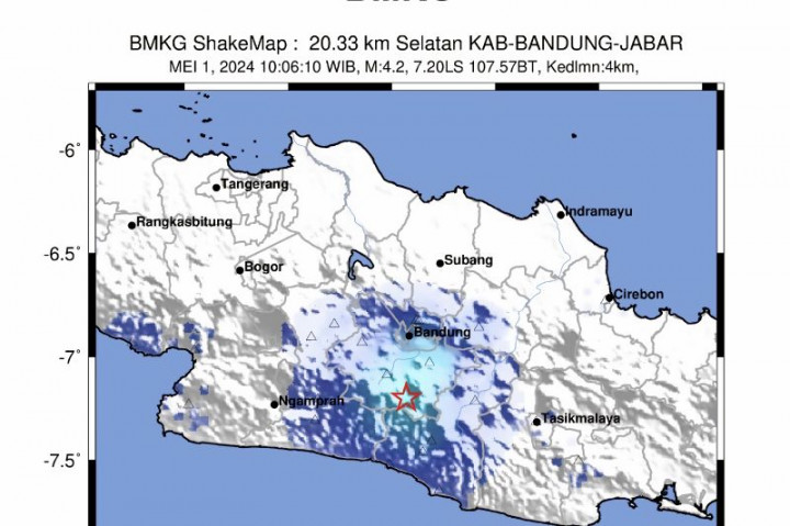 Getaran Gempa di Bandung Akibat Gesekan Sesar Laut