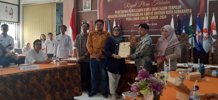 KPU Kota Solo Tetapkan 45 Anggota DPRD Terpilih