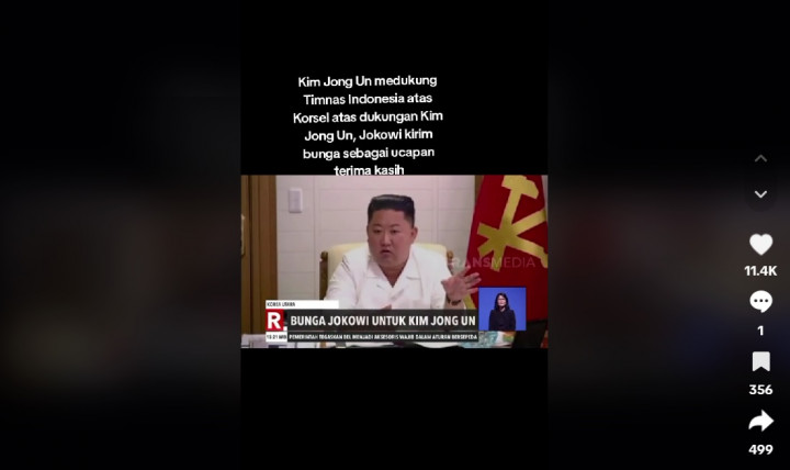 Cek Fakta: Jokowi Kirim Bunga ke Kim Jong Un atas Dukungan kepada Timnas saat Lawan Korsel, Ini Faktanya