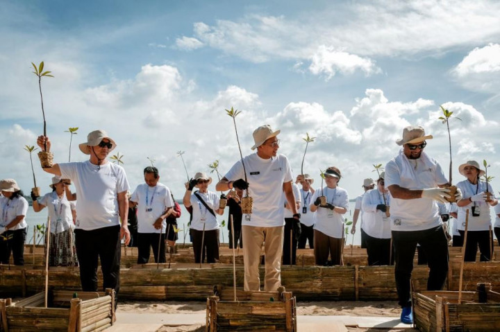 Penanaman Bakau di Benoa demi Menekan Emisi Karbon di Sektor Pariwisata