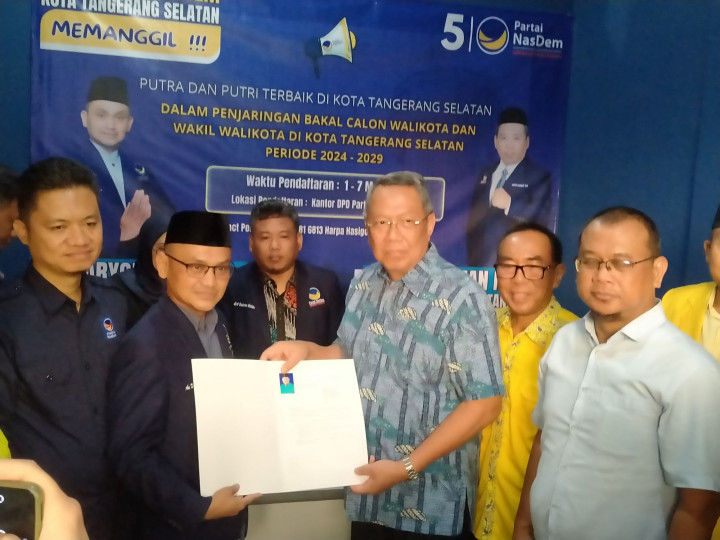 Petahana Tangsel Daftar Pilkada Melalui NasDem