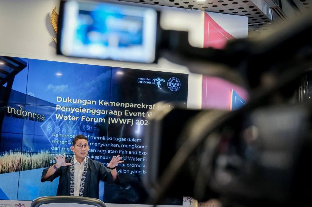 Menparekraf Sandiaga mengatakan Event World Water Forum ke-10 sudah ditunggu-tunggu oleh setidaknya 50 ribu peserta. Dok. Kemenparekraf