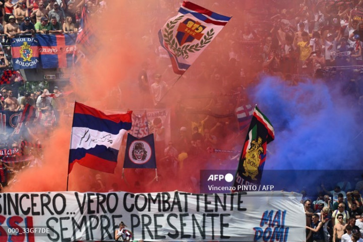 Puluhan Ribu Fan Tumpah Ruah Rayakan Sejarah Bologna Lolos ke Liga Champions