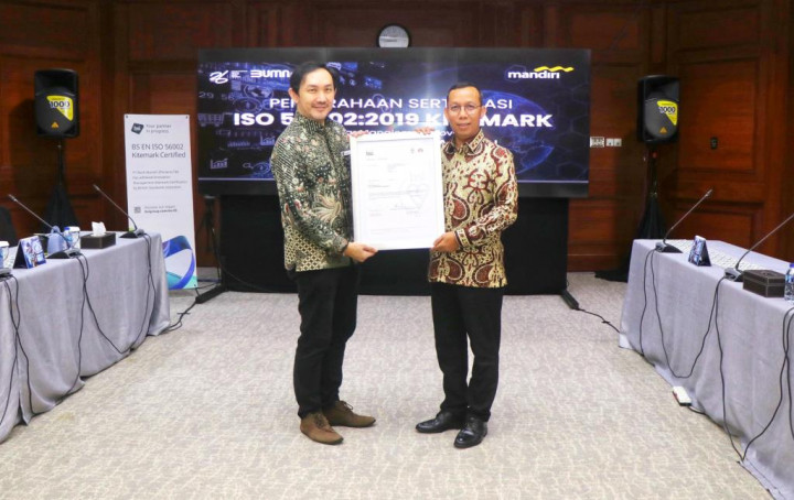 Konsisten Inovasi dan Transformasi Digital, Bank Mandiri Raih ISO 56002 Kitemark