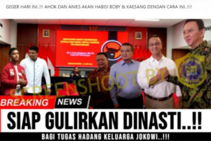[Cek Fakta] Ahok dan Anies Bersatu Melawan Bobby dan Kaesang, Ini Faktanya