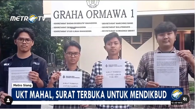 UKT Mahal, BEM UNS Sampaikan Surat Terbuka untuk Nadiem