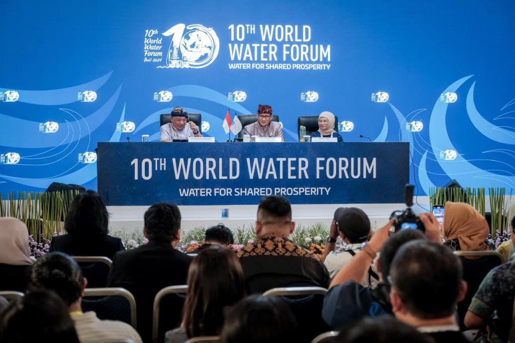 Menparekraf Sandiaga dalam press conference 