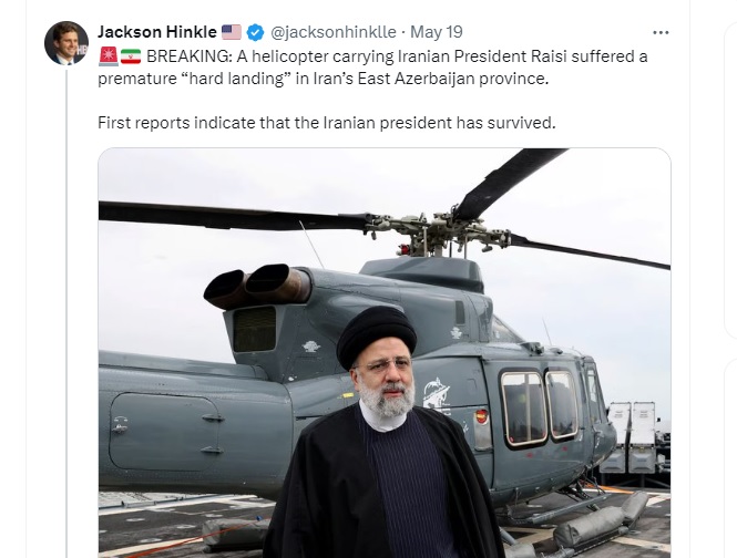 [Cek Fakta] Presiden Iran Ebrahim Raisi Selamat dari Kecelakaan Helikopter, Ini Faktanya