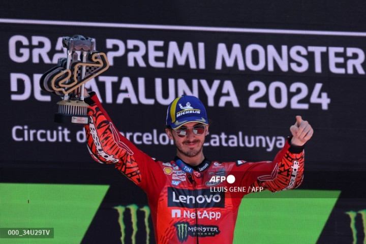 MotoGP Catalunya: Menangi Balapan Utama, Bagnaia Salip Marquez di Klasemen Sementara