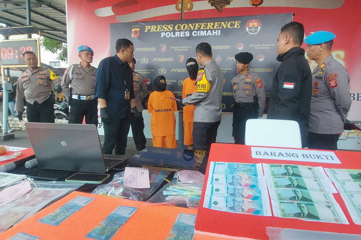 Polres Cimahi Tangkap Pembuat dan Pengedar Upal Senilai Rp400 Juta