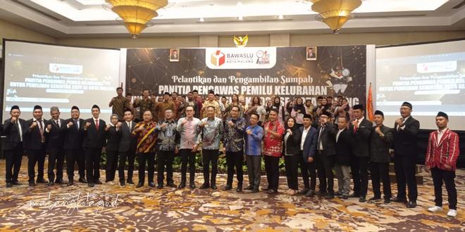 56 Panwaslu Kelurahan di Kota Malang Resmi Dilantik