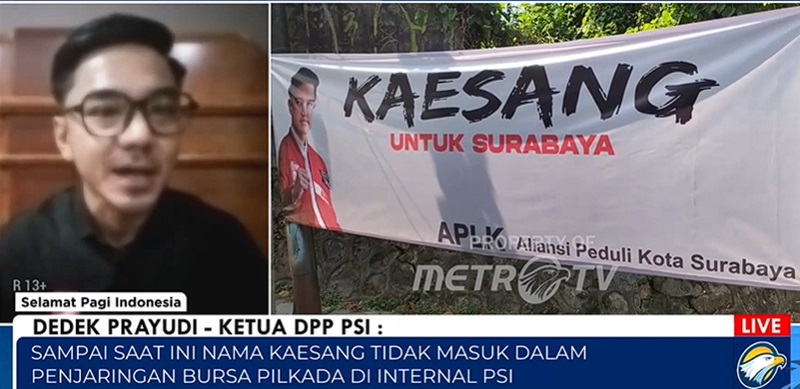 PSI: Belum Ada Rencana Terjunkan Kaesang di Pilkada 2024