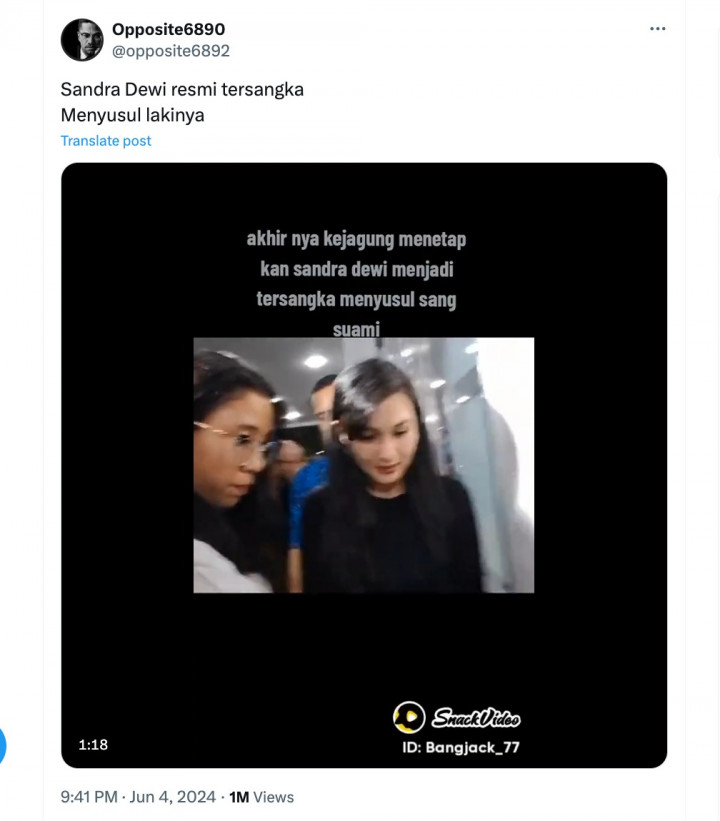 Cek Fakta: Sandra Dewi Resmi Jadi Tersangka, Ini Faktanya