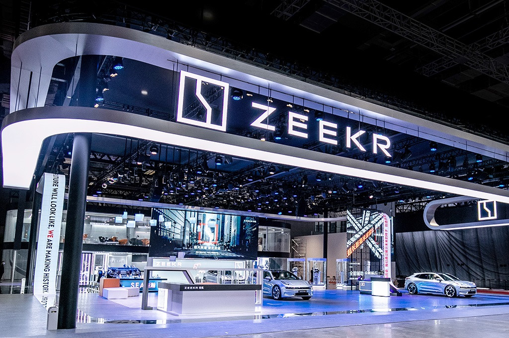 Booth Zeekr di Shanghai Auto Show 2021. Geely