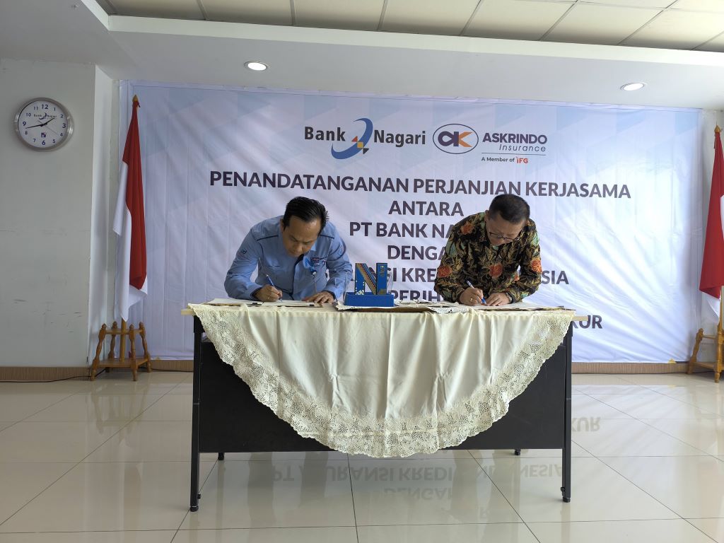 Kerja sama antara Askrindo dengan Bank Nagari. Foto: Dok istimewa