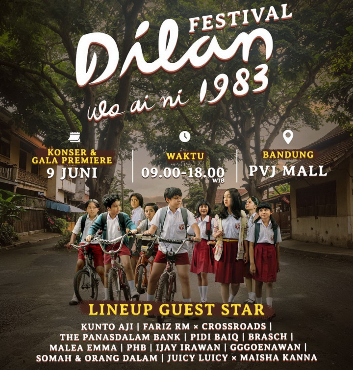 Kunto Aji hingga Juicy Luicy Bakal Meriahkan Festival Dilan 1983