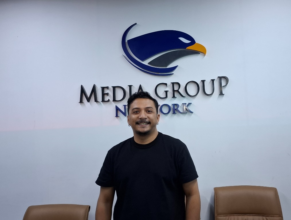 Sal Priadi saat berkunjung ke kantor Medcom. Dok. Aulia/Medcom