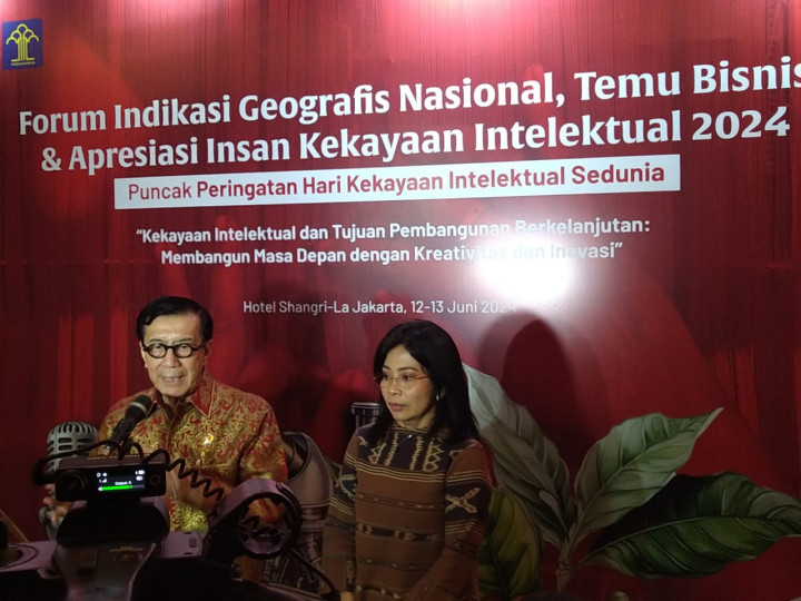 Hadiri Puncak Peringatan Hari Kekayaan Intelektual Sedunia, Menkumham Tekankan Pentingnya Sinergitas untuk Wujudkan Ekosistem KI Kondusif